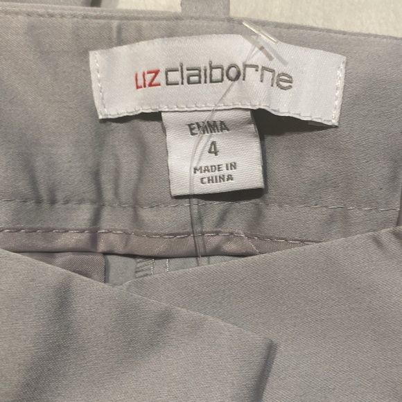 Liz Claiborne NWT Emma pant size 4 gray - Picture 3 of 6